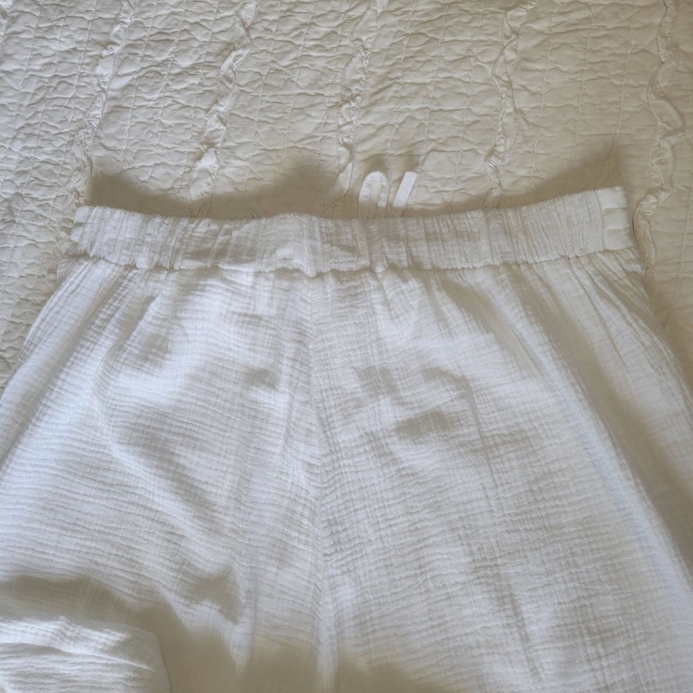 Cynthia Rowley Lightweight 100% Cotton Cropped Pants 2X White NWOT - Picture 7 of 13
